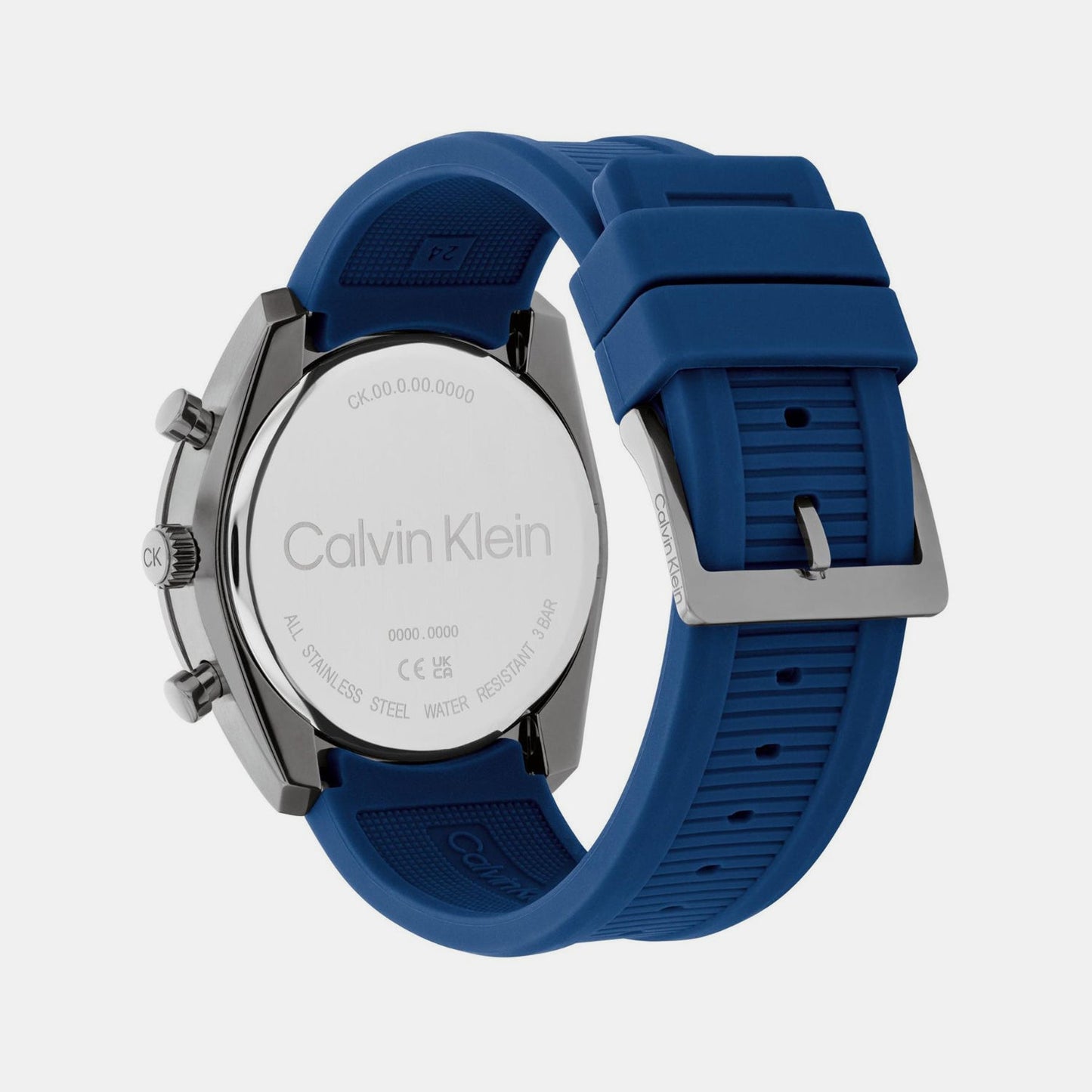 Ck Flex Men Quartz Blue Dial Chronograph Rubber Watch 25200468