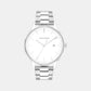 Linked Bracelet For Him Men Quartz White Dial Analog Stainless Steel Watch 25200477