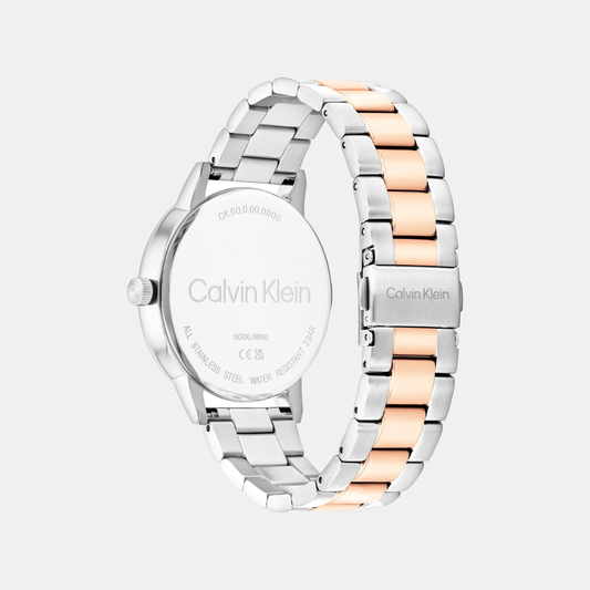Linked Bracelet Men Quartz Black Dial Analog Stainless Steel Watch 25200479