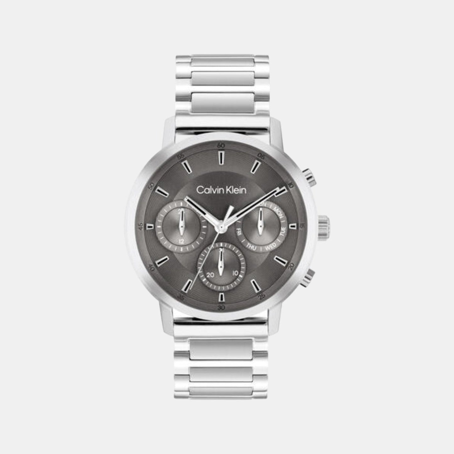 Gauge Men Quartz Grey Dial Multi-Function Stainless Steel Watch 25200493