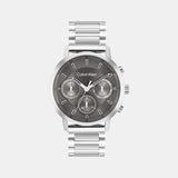 Gauge Men Quartz Grey Dial Multi-Function Stainless Steel Watch 25200493