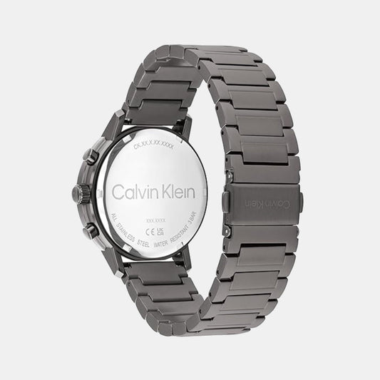 Men Quartz Blue Dial Chronograph Stainless Steel Watch 25200495