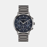 Men Quartz Blue Dial Chronograph Stainless Steel Watch 25200495