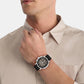 Gauge Men Quartz Brown Dial Multi-Function Leather Watch 25200496