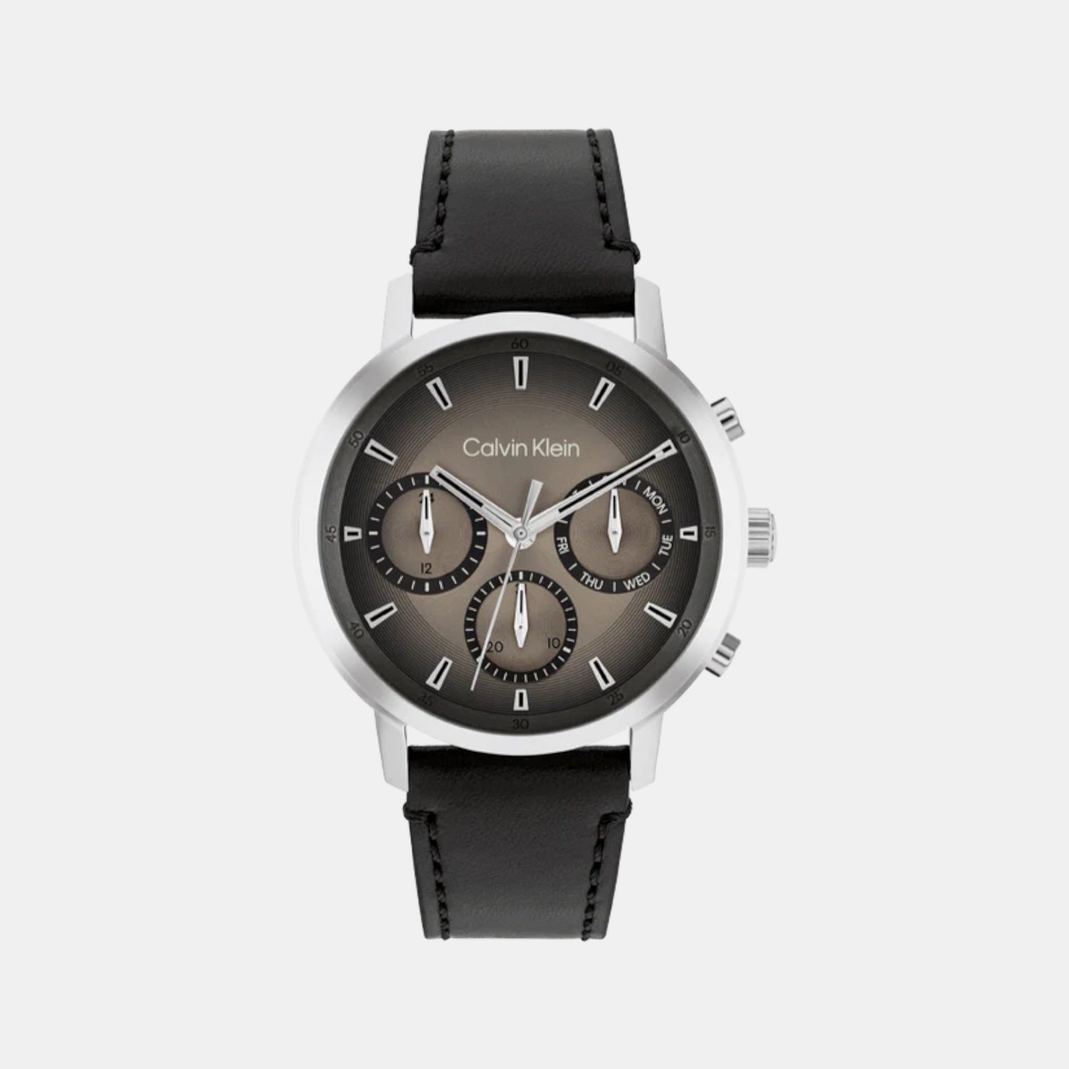 Gauge Men Quartz Brown Dial Multi-Function Leather Watch 25200496