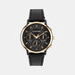 Gauge Men Quartz Black Dial Multi-Function Leather Watch 25200499