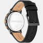 Gauge Men Quartz Black Dial Multi-Function Leather Watch 25200499