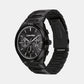 Distinguish Men Quartz Black Dial Multi-Function Stainless Steel Watch 25200505
