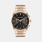 Distinguish Men Quartz Black Dial Multi-Function Stainless Steel Watch 25200506