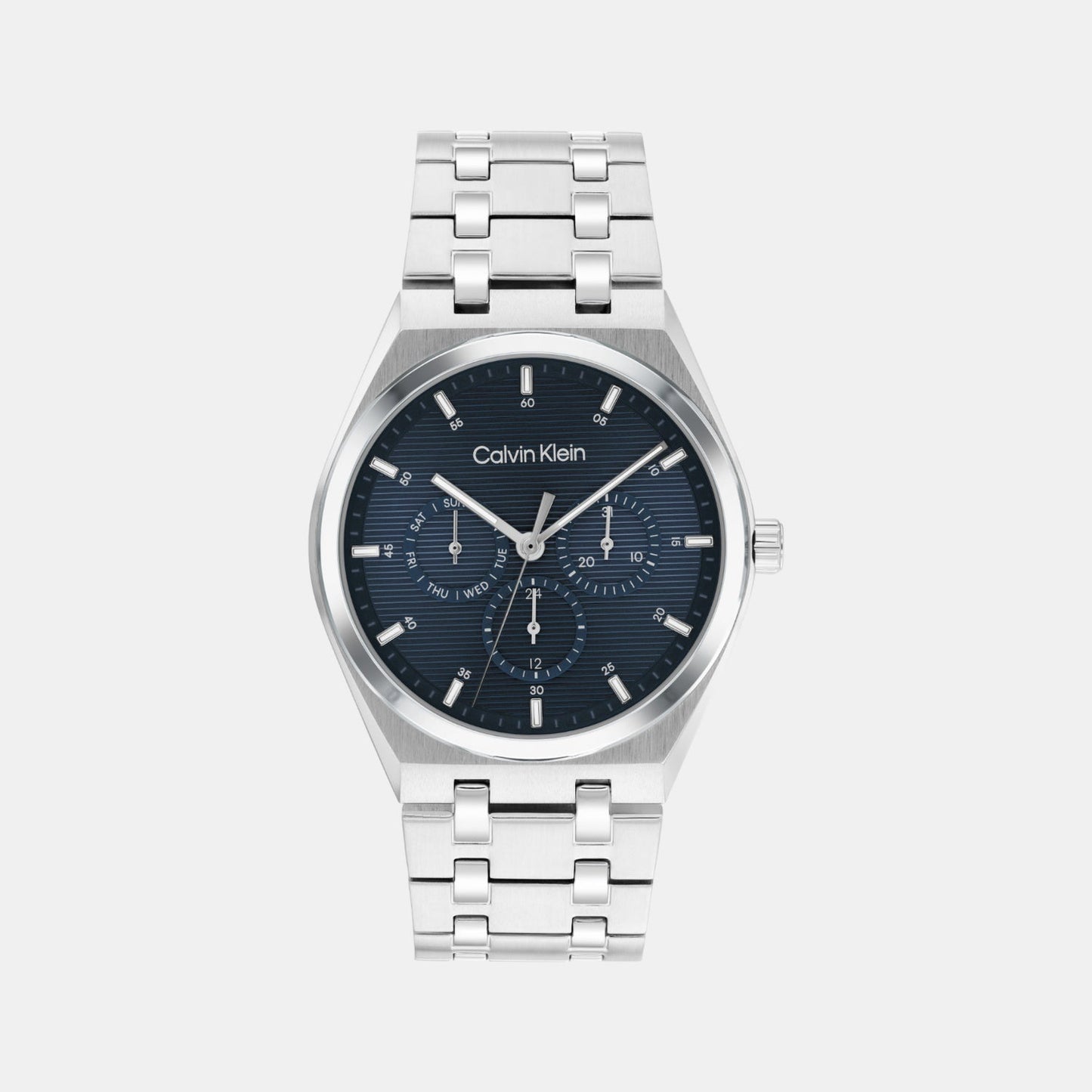 Ck Motion Men Quartz Blue Dial Multi-Function Stainless Steel Watch 25200520