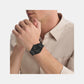 Ck Motion Men Quartz Black Dial Multi-Function Stainless Steel Watch 25200522