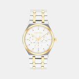 Ck Motion Men Quartz White Dial Multi-Function Stainless Steel Watch 25200533