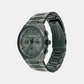 Distinguish Men Quartz Green Dial Multi-Function Stainless Steel Watch 25200535