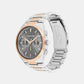 Distinguish Men Quartz Grey Dial Multi-Function Stainless Steel Watch 25200536