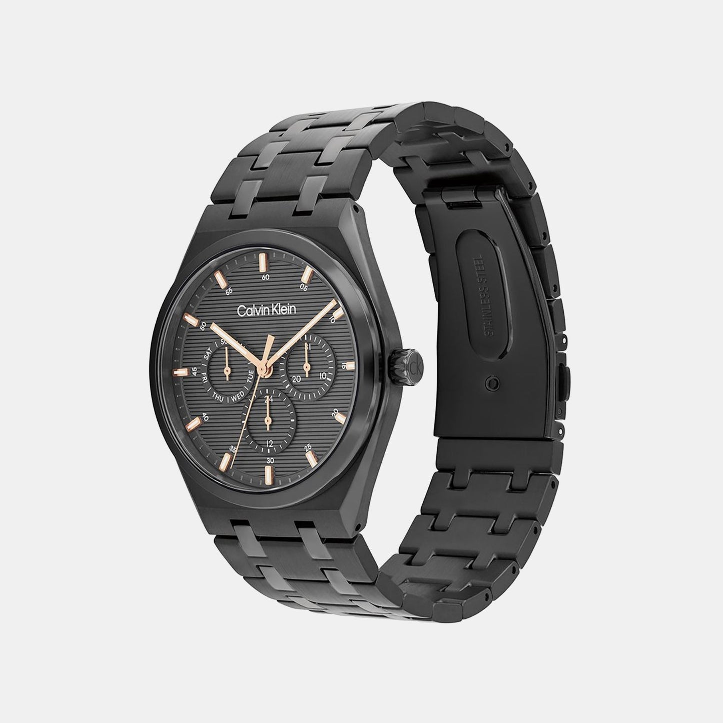 Ck Motion Men Quartz Grey Dial Multi-Function Stainless Steel Watch 25200538