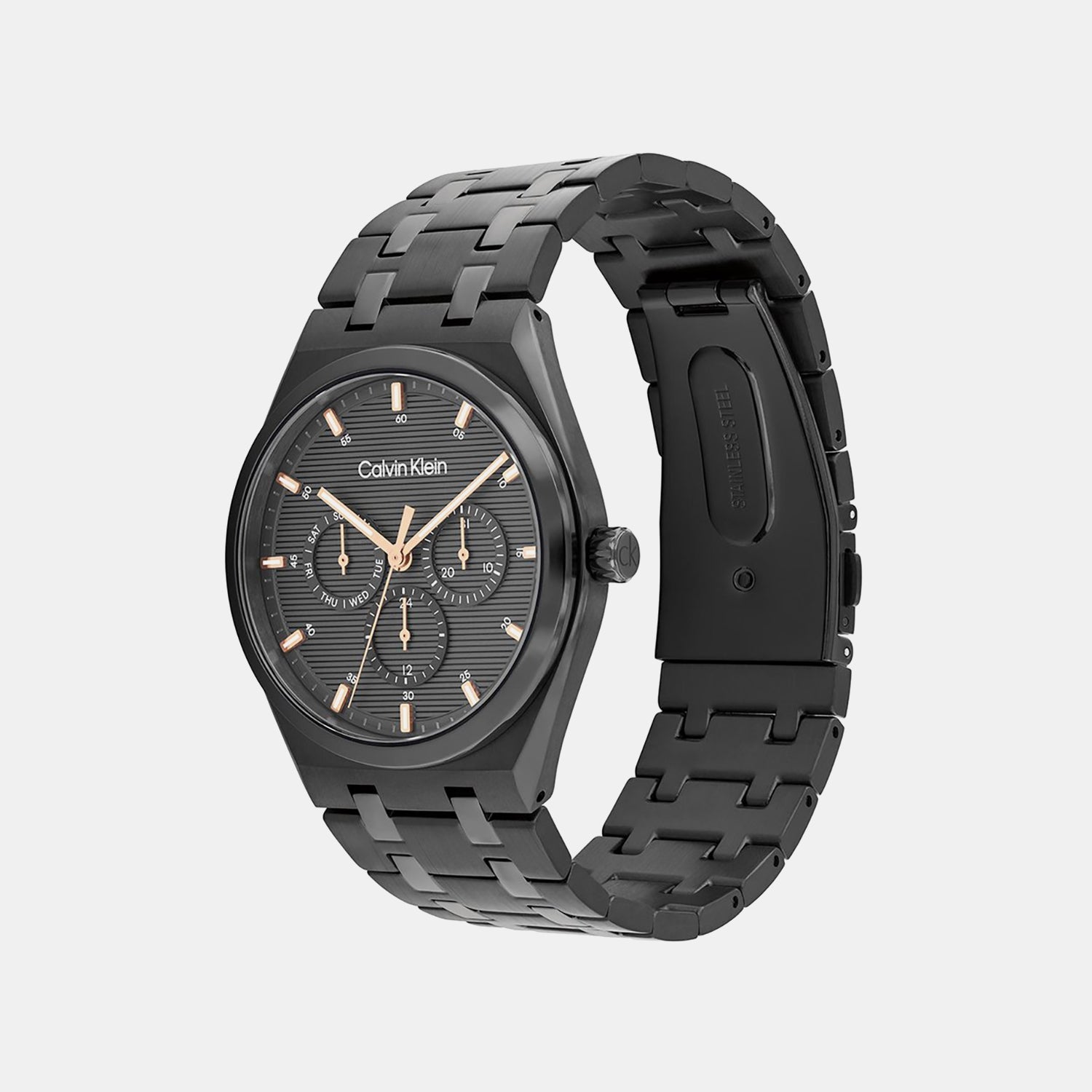 Ck Motion Men Quartz Grey Dial Multi-Function Stainless Steel Watch 25200538