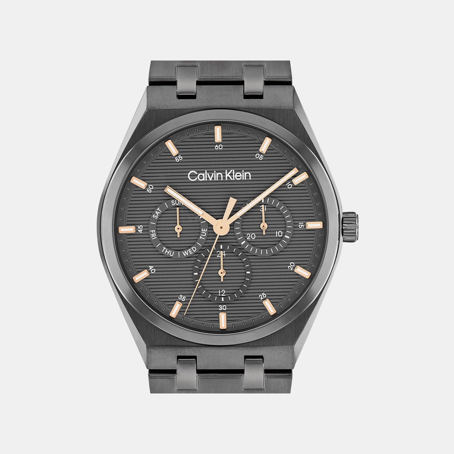 Ck Motion Men Quartz Grey Dial Multi-Function Stainless Steel Watch 25200538