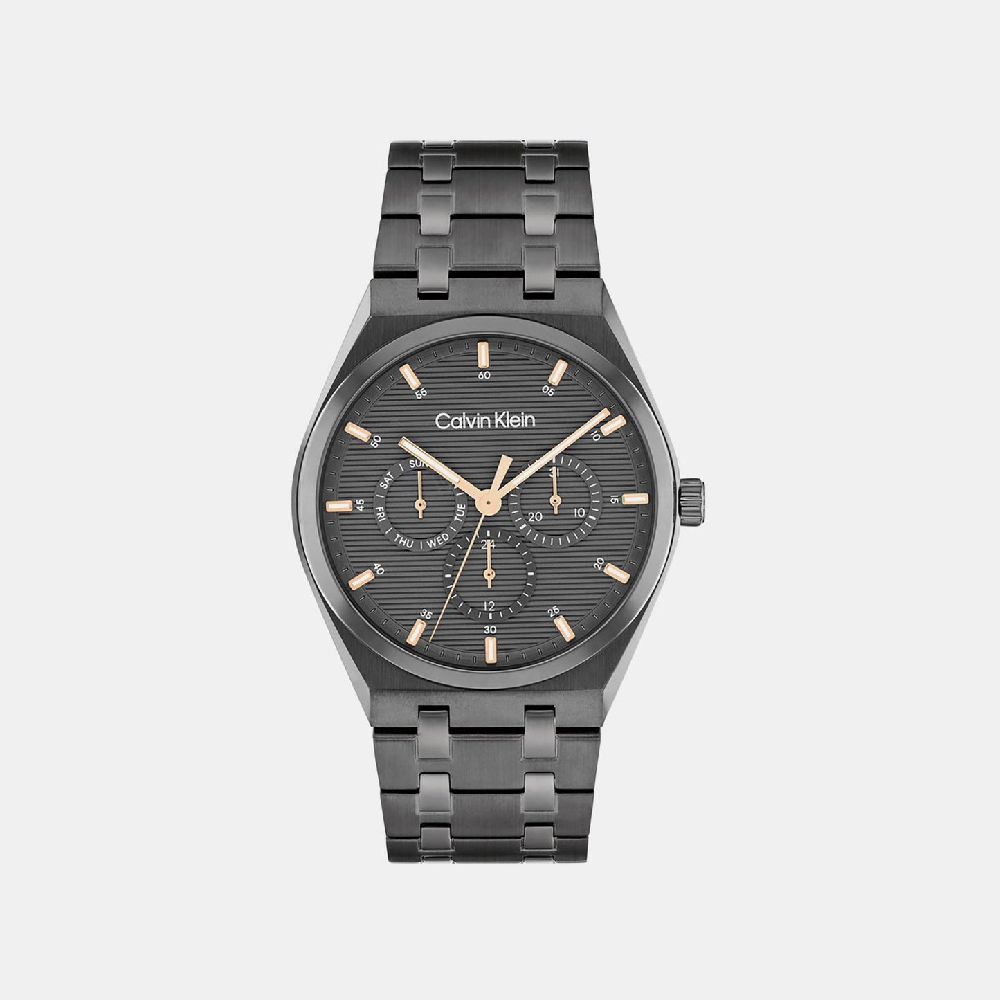 Ck Motion Men Quartz Grey Dial Multi-Function Stainless Steel Watch 25200538
