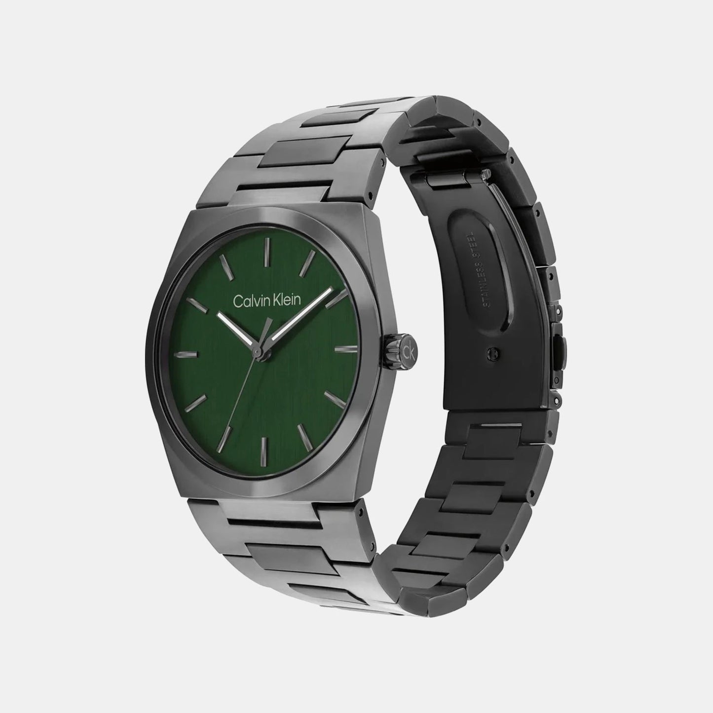 Ck Empower Men Quartz Green Dial Analog Stainless Steel Watch 25200545