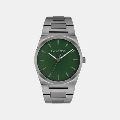 Ck Empower Men Quartz Green Dial Analog Stainless Steel Watch 25200545