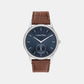 Tailored Men Quartz Blue Dial Analog Leather Watch 25200552