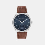 Tailored Men Quartz Blue Dial Analog Leather Watch 25200552