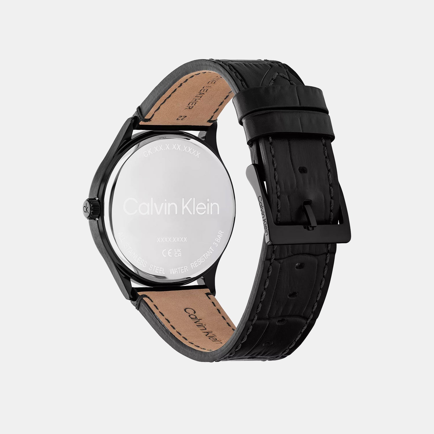 Ck Tailored Men Quartz Black Dial Analog Leather Watch 25200555
