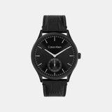 Ck Tailored Men Quartz Black Dial Analog Leather Watch 25200555