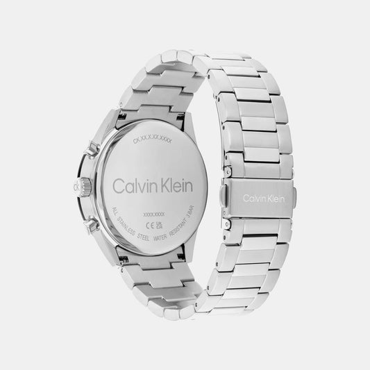 Performance Men Quartz Black Dial Analog Stainless Steel Watch 25200557
