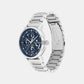 Men Quartz Blue Dial Analog Stainless Steel Watch 25200562