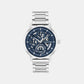 Men Quartz Blue Dial Analog Stainless Steel Watch 25200562