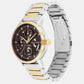 Gauge Men Quartz Brown Dial Multi-Function Stainless Steel Watch 25200564