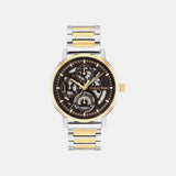 Gauge Men Quartz Brown Dial Multi-Function Stainless Steel Watch 25200564