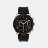 Performance Men Quartz Black Dial Analog Silicone Watch 25200567
