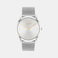 Unisex Quartz Silver Dial Analog Stainless Steel Watch 25300001