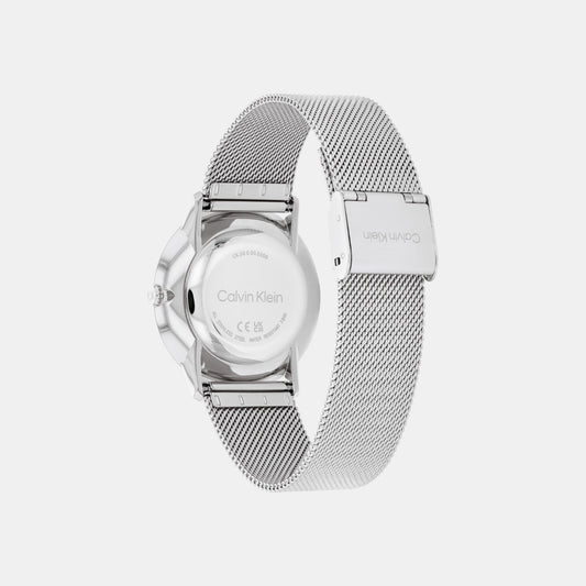 Unisex Quartz Silver Dial Analog Stainless Steel Watch 25300001