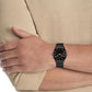 Exceptional Unisex Quartz Black Dial Analog Stainless Steel Watch 25300002