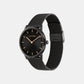 Exceptional Unisex Quartz Black Dial Analog Stainless Steel Watch 25300002