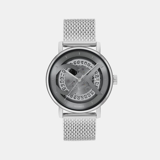 Iconic Men Automatic Grey Dial Analog Stainless Steel Watch 25300004