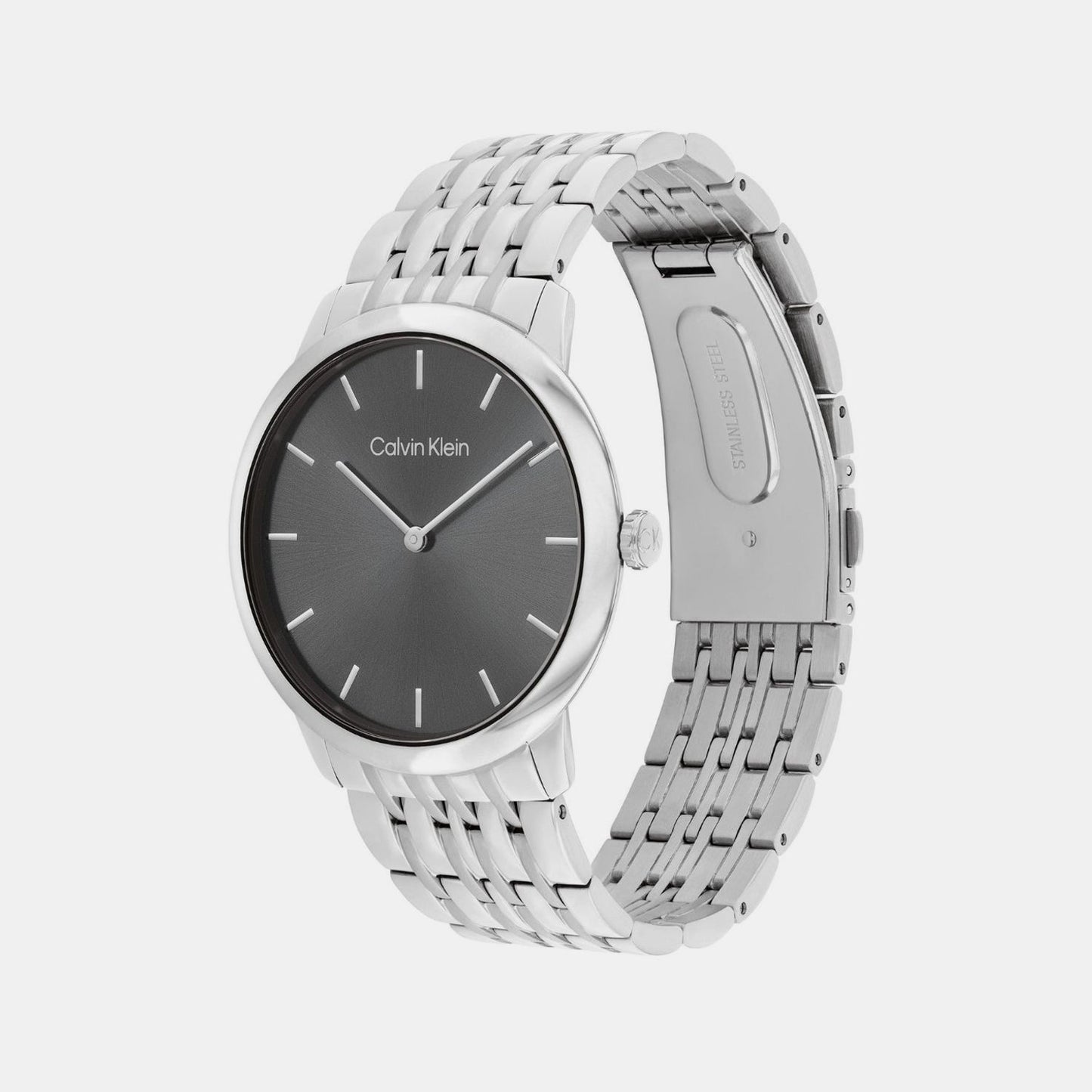 Intrigue Unisex Quartz Grey Dial Analog Stainless Steel Watch 25300006