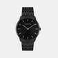 Intrigue Unisex Quartz Black Dial Analog Stainless Steel Watch 25300008
