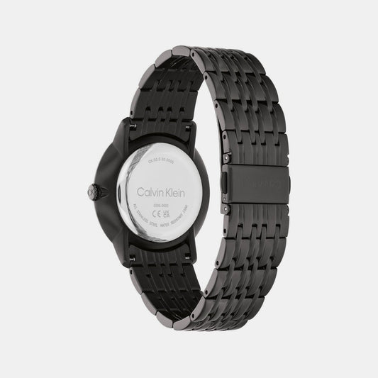 Intrigue Unisex Quartz Black Dial Analog Stainless Steel Watch 25300008