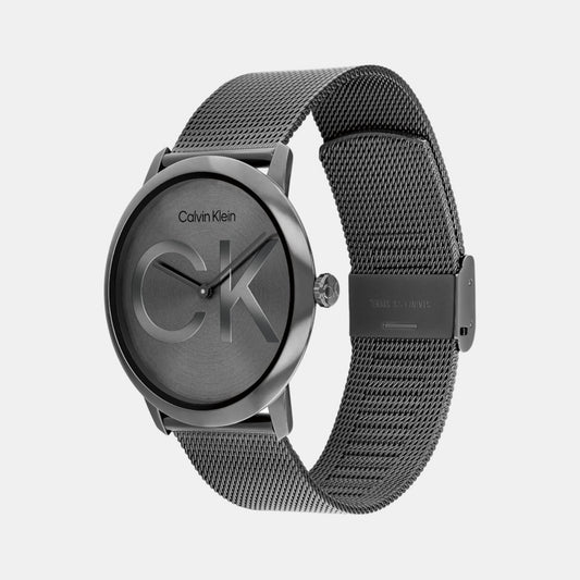 Intrigue Unisex Quartz Grey Dial Analog Stainless Steel Watch 25300011