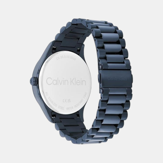 Iconic Men Quartz Blue Dial Analog Stainless Steel Watch 25300026