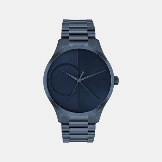 Iconic Men Quartz Blue Dial Analog Stainless Steel Watch 25300026