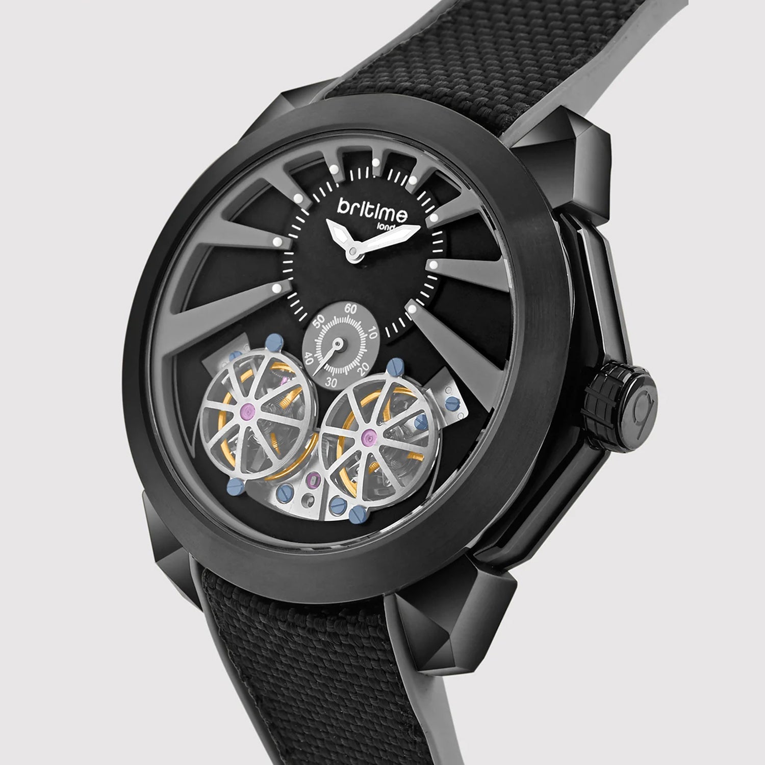 Vortex Men Automatic Black Dial Analog Silicone Watch 257-P41506
