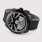 Vortex Men Automatic Black Dial Analog Silicone Watch 257-P41506