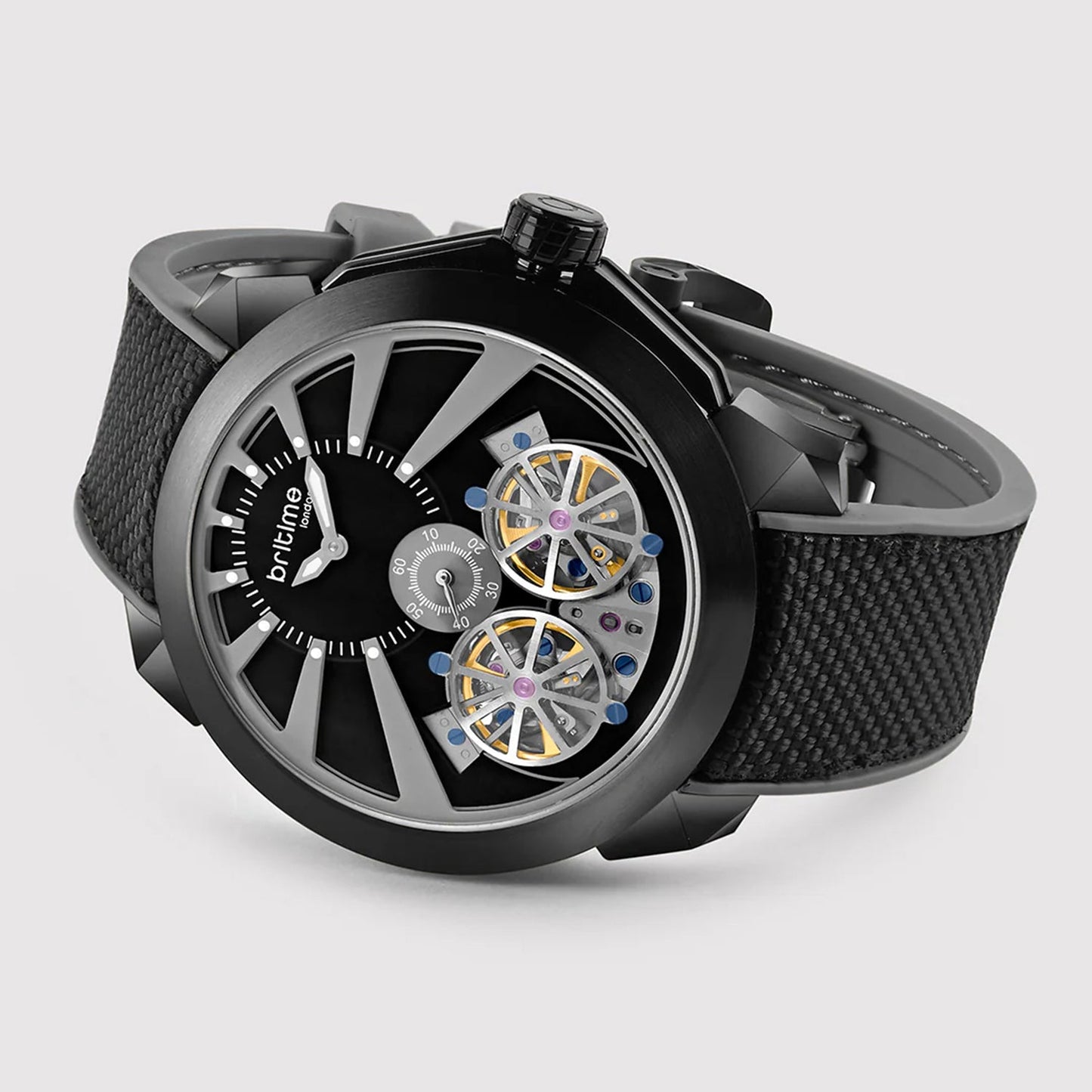 Vortex Men Automatic Black Dial Analog Silicone Watch 257-P41506