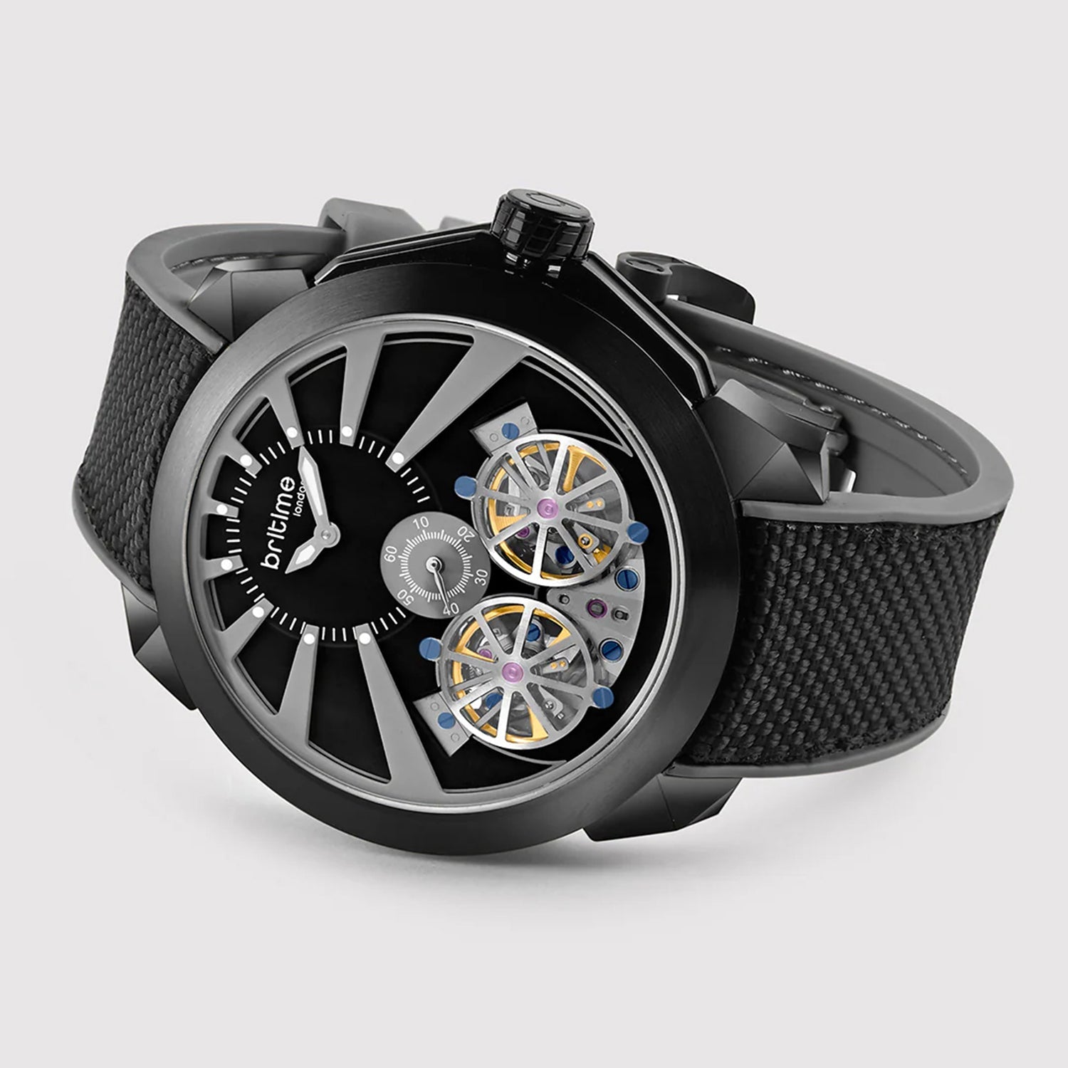 Vortex Men Automatic Black Dial Analog Silicone Watch 257-P41506