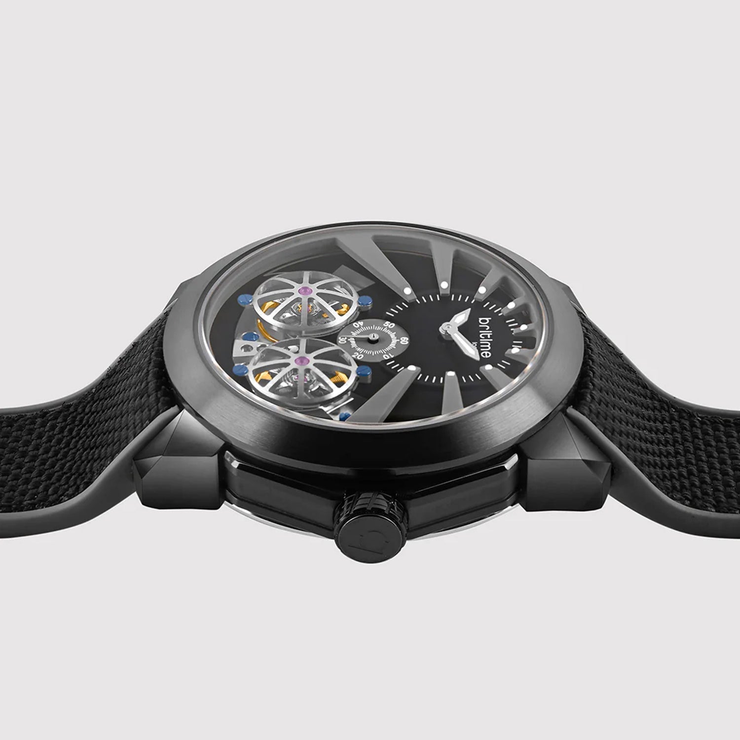 Vortex Men Automatic Black Dial Analog Silicone Watch 257-P41506
